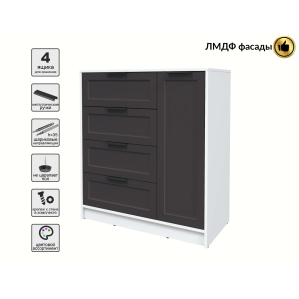 Тумба Тренд КТ-Т90 (Белый платинум ЛДСП/ Пепел ЛМДФ) Ш900 В1020 Г451 Тумба Тренд КТ-Т90 (Белый платинум ЛДСП/ Пепел ЛМДФ) Ш900 В1020 Г451